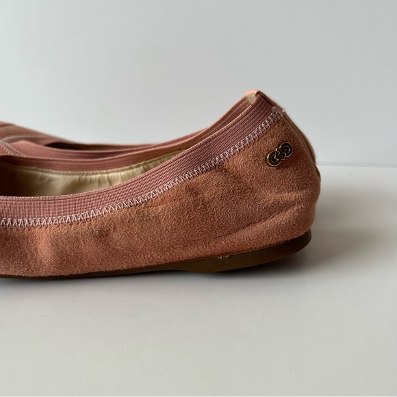 Cole Haan Elbridge Pink Ballet Suede Slip On Flats Cap Toe W13159 8B - Picture 8 of 15